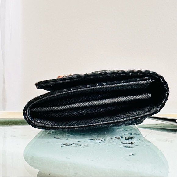 NWT Michael Kors Quilted Leather Carryall/Wallet Black Gold Vivianne Glitter - Picture 3 of 12